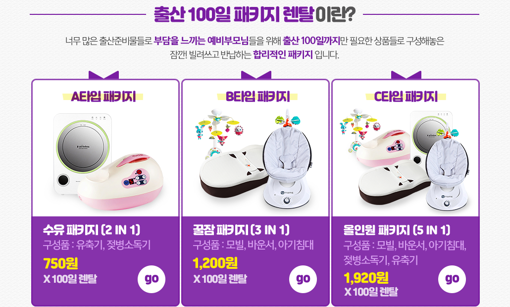 출산 100일 패키지 렌탈이란?